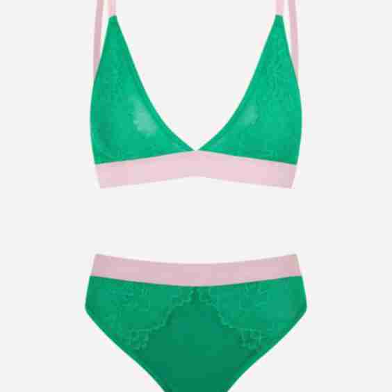 Synergy Lace Bralette And Brief Set Lingerie