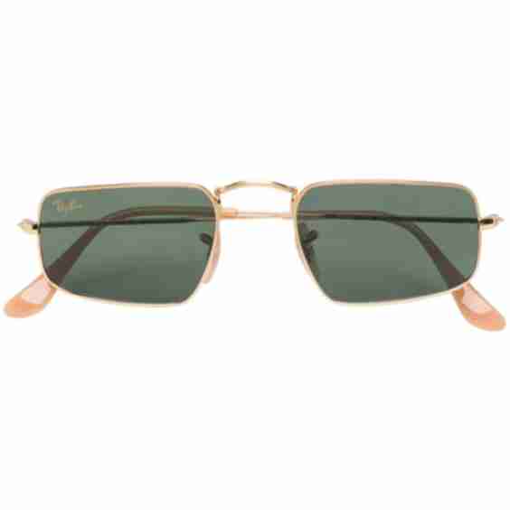 Julie Rectangular-Frame Gold-Tone Sunglasses