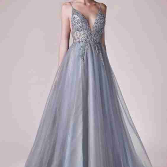 Ophelia Bead Strap Tulle Gown
