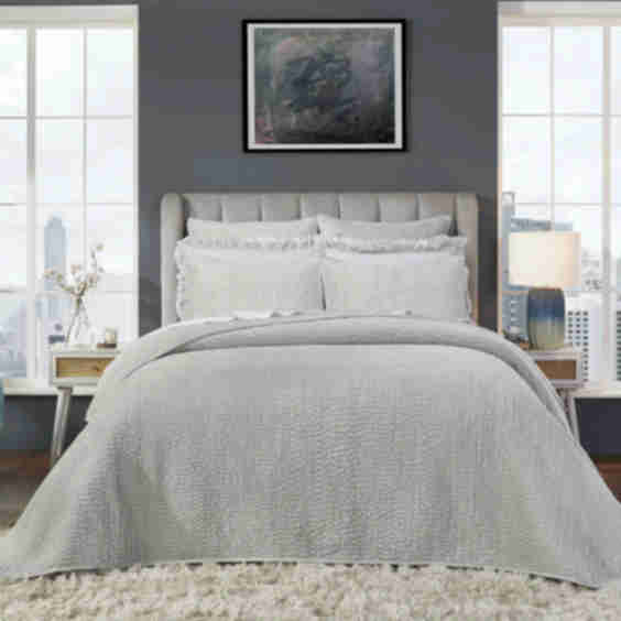 Laguna Pick Stitch Velvet Coverlet Sham