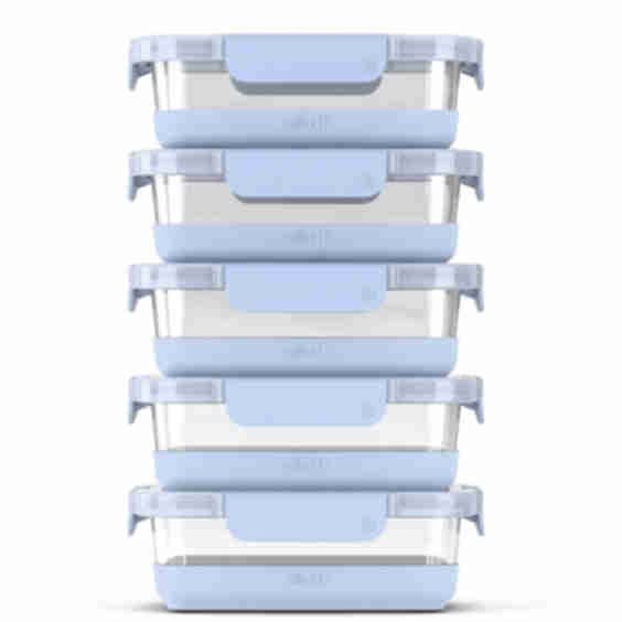 Duraglass Refresh 10pc (set of 5) Glass Meal Prep Food Storage Containers Set