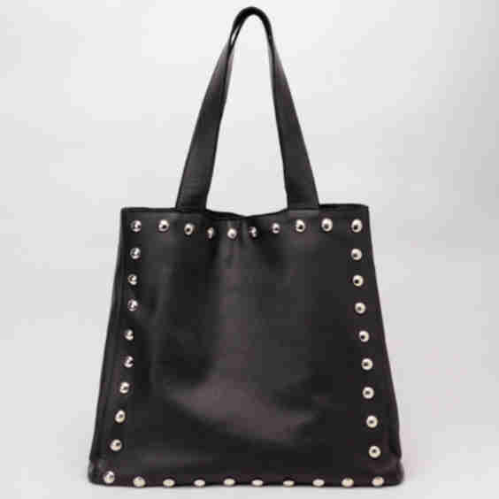 Leather Studded Tote Bag