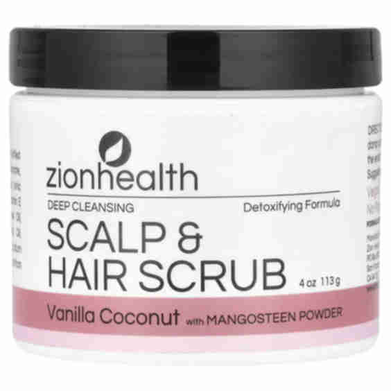 Deep Cleansing Scalp & Hair Scrub, Vanilla Coconut, 4 Oz (113 G)