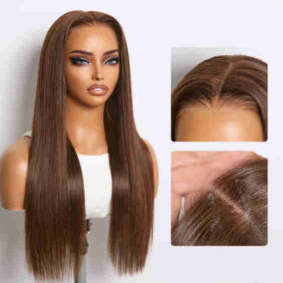 Silky Straight 180% Density Glueless 13x4 Lace Frontal Wig Pre-Cut Lace