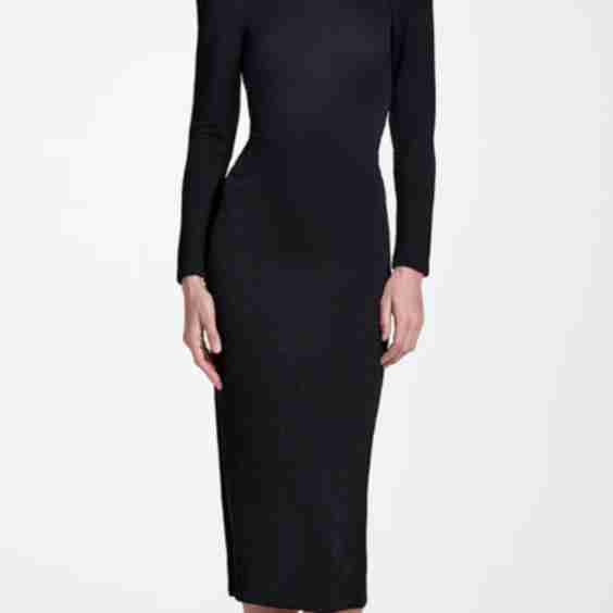 Pouf Sleeve Knit Dress