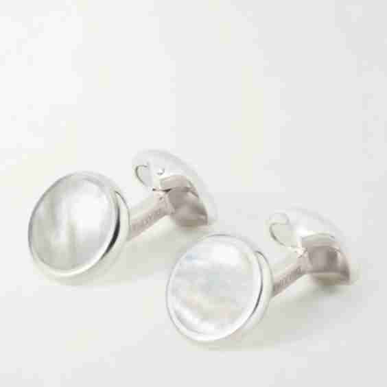 Mother-Of-Pearl and Sterling Silver Cufflinks