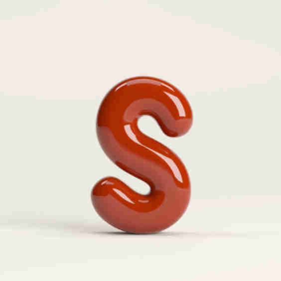 Letter S Handcrafted Ceramic Decor