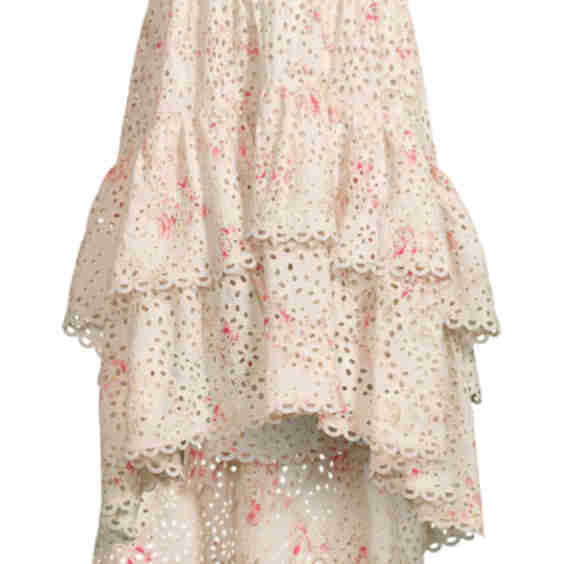 Printed High-Low Skirt