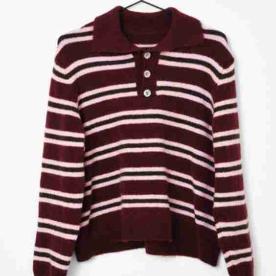 Joya Polo Striped  Sweater