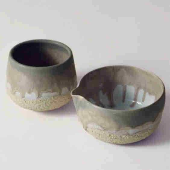 Simple Matcha Set - Handcrafted Cup And Bowl 