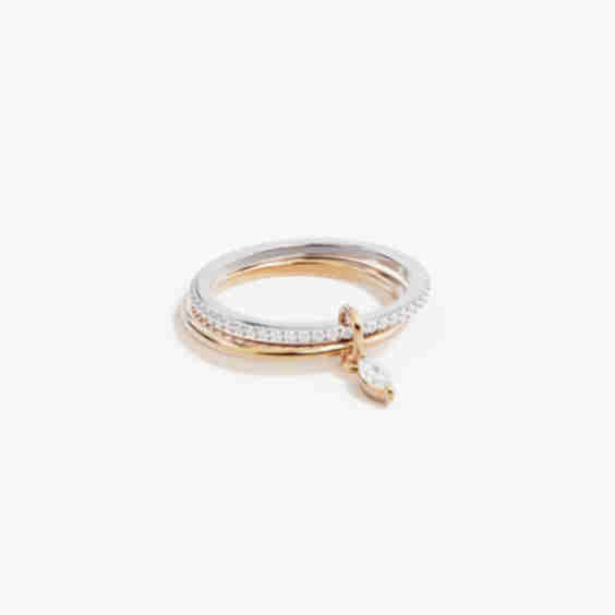 Two Tone Connected Souls Ring