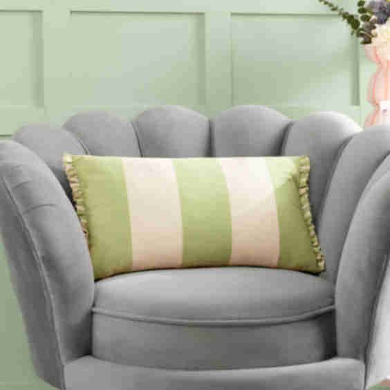 Araya Striped Velvet Cushion