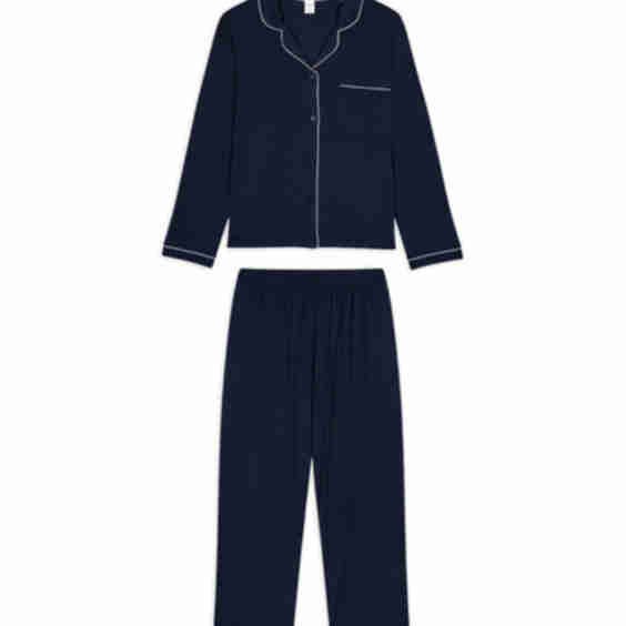 Tencel Modal Long Button Up Pyjama Set