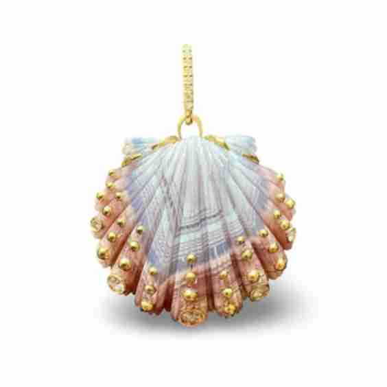  Laguna Agate Scallop Pendant