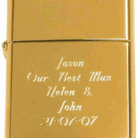 Personalized Genuine Gold Brass Metal Zippo Lighter