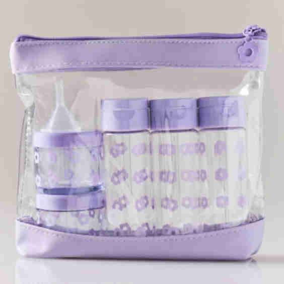 Dolled Up 8pc Cylinder Travel Bottle Set