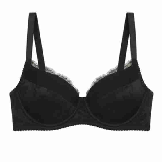 Diva Black Satin Bra