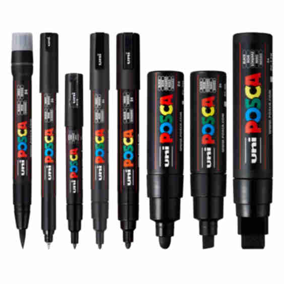 Pc-Mix, Assorted Tips, Water-Based Paint Markers (8 Pack)