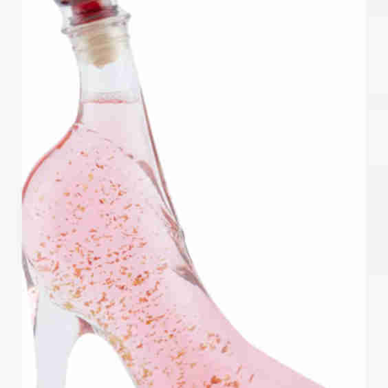 High Heel Pink Vodka With 22 Carat Gold Flakes