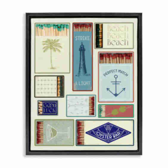 Nautical Theme Matchboxes Framed Wall Art