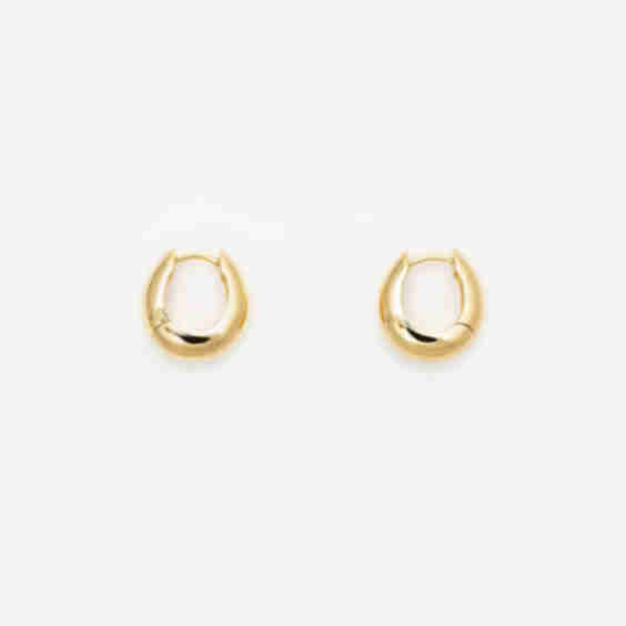 Chunky Hoops Nausnice Pozlatena Mosadz