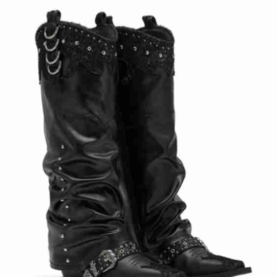 Zyra Spiked Western Boots
