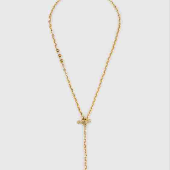 18K Diamond Open Link Chain Necklace