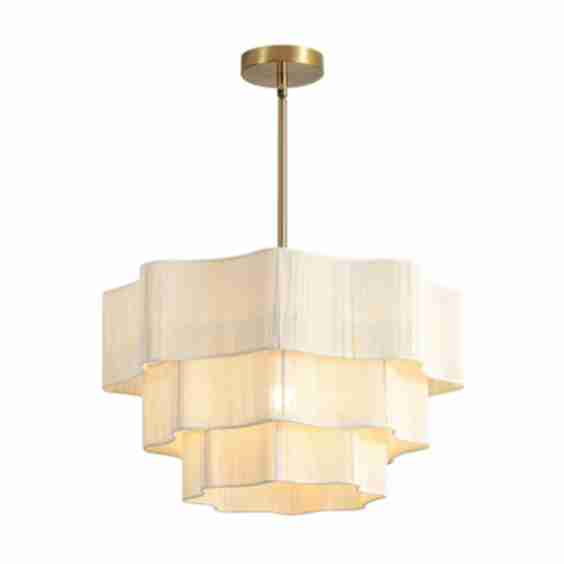 3-Tier Woven Thread Round Cage Pendant Light