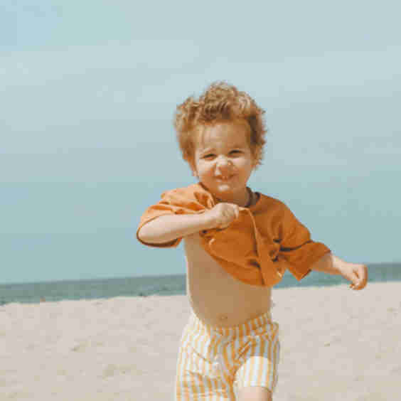 Linen Striped Shorts