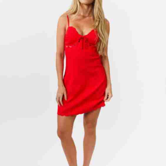 Claire Scalloped Mini Dress