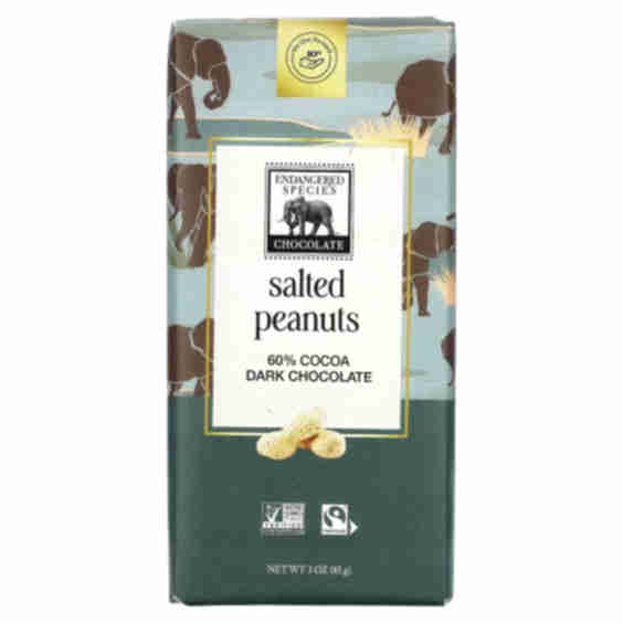 Salted Peanuts + 60% Dark Chocolate, 3 oz 85 g