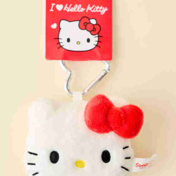 Hello Kitty Face Mascot Classic Plushie Keychain