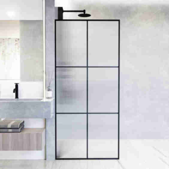 Meridian Ventana Framed Fixed Shower Screen, Model: VG6091