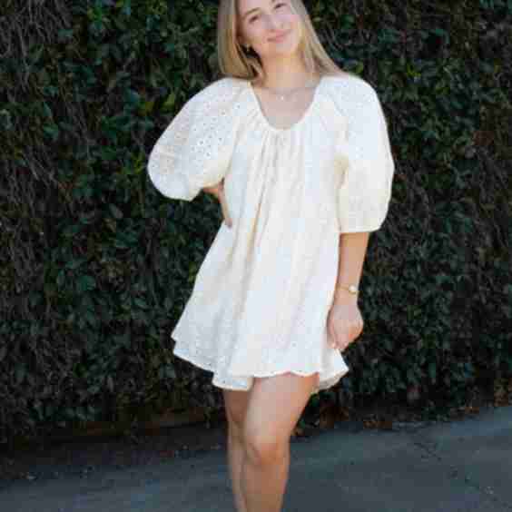 Eden Eyelet Babydoll Romper