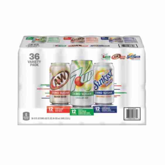 7UP, Sunkist and A&W Zero Sugar Soda Variety Pack