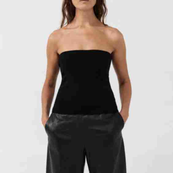 Cashmere Strapless Top