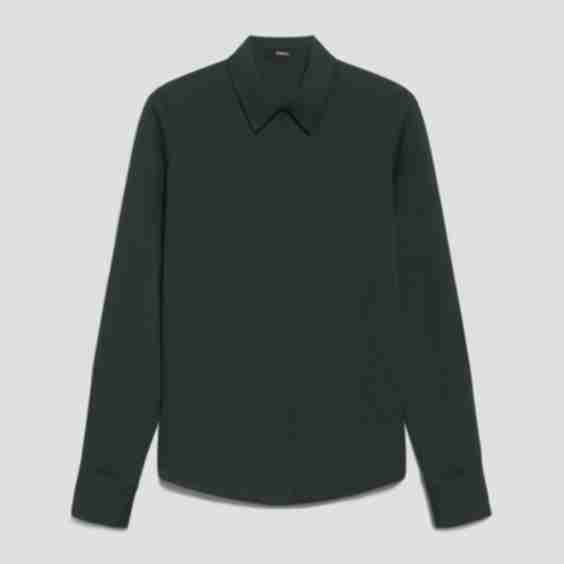 Fitted Shirt in Silk Georgette