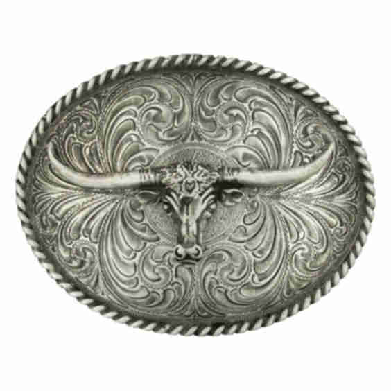 Classic Antiqued Longhorn Attitude Belt