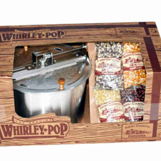 Whirley Pop Gift Set W/ Bags Of Popcorn