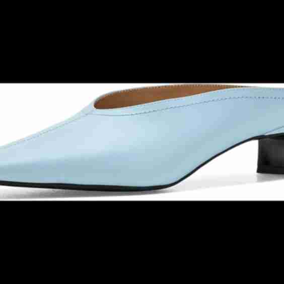 Junie Heeled Leather Mule