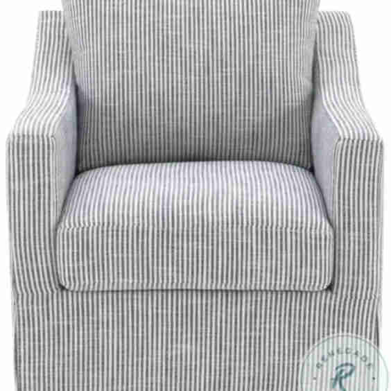 Winter Upholstered Sloped Arm Accent Swivel Chair