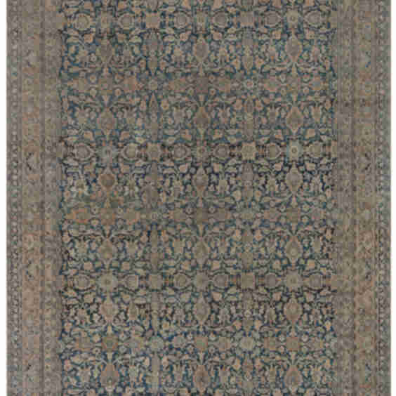 19th Century Persian Meshad Handmade Wool Rug (Pre-Owned)