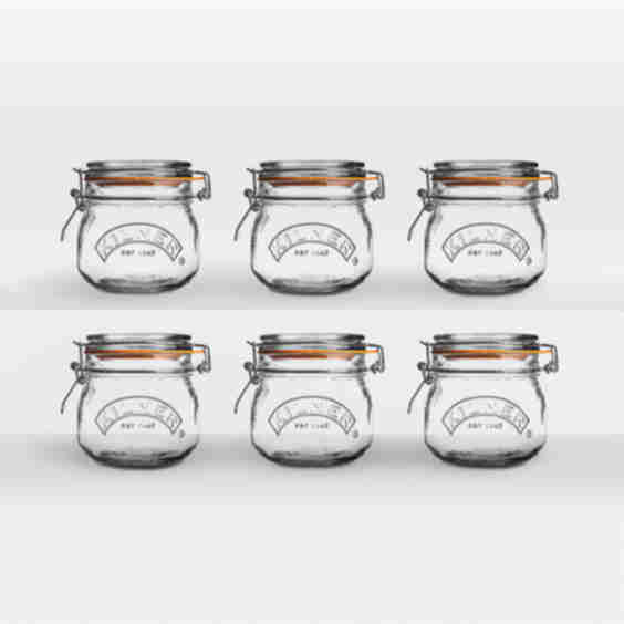  17-Oz. Round Clip-Top Jars, Set of 6