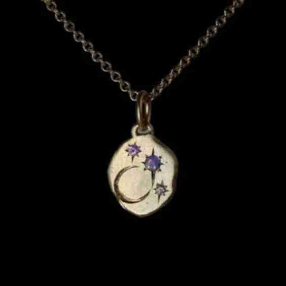 Three Stone Night Sky Pendant