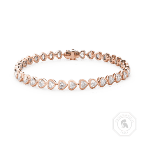 6.60ct Heartshape Diamond Tennis Bracelet