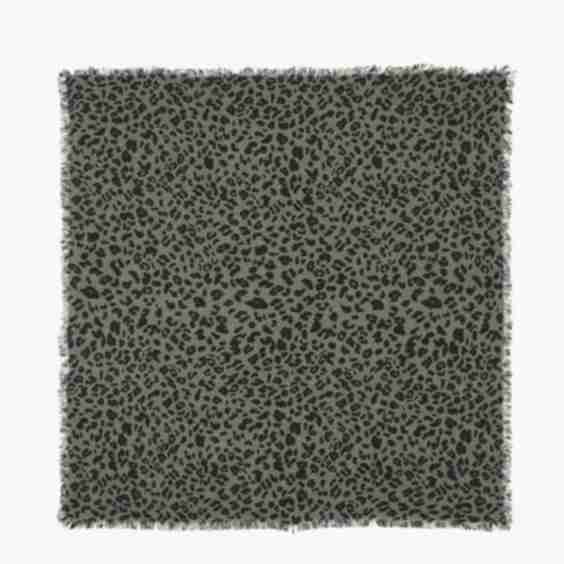 Bandana Hachiko Leopard Printed Cashmere Bandana