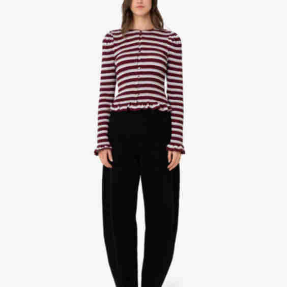 Agyness Stripe Knitted Cardigan