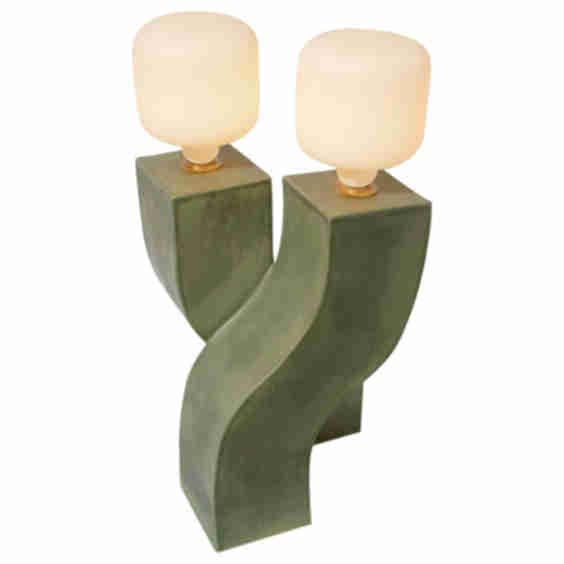 Handmade Stoneware Helix Table Lamp (Pre-Owned)