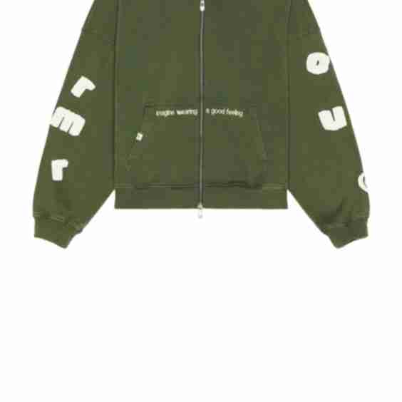 Floating Letters Zip Up Hoodie