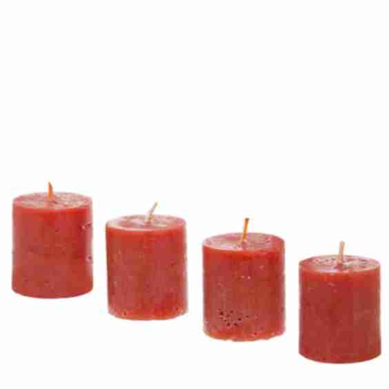 Antique - Set of 4 cylindrical candles H5